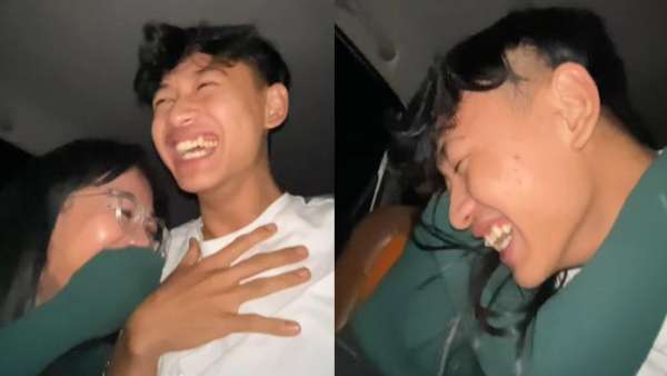 Cimoy dan Dimas mesra di dalam mobil