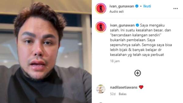 Ivan Gunawan mengakui kesalahannya