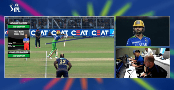 Virat Kohli no ball controversy dismissal