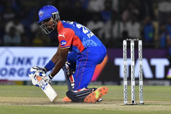 Abishek Porel plays a shot against Sunrisers Hyderabad. Abishek Porel plays a shot against Sunrisers Hyderabad.