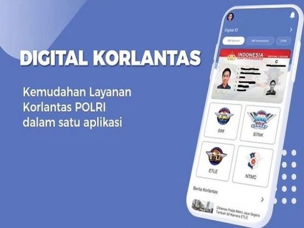 Aplikasi Digital Korlantas Polri untuk perpanjang SIM online.
