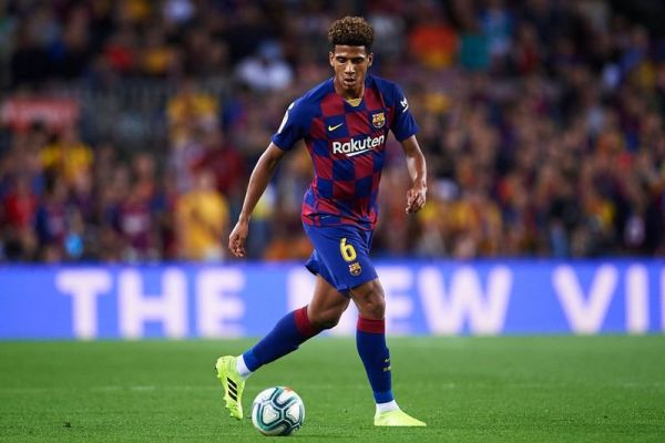 BARCELONA, SPAIN - OCTOBER 06: Jean Clair Todibo of FC Barcelona in action during the Liga match between FC Barcelona and Sevilla FC at Camp Nou on October 06, 2019 in Barcelona, Spain. (Photo by Aitor Alcalde/Getty Images)
