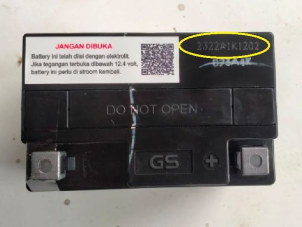 Cara baca kode produksi aki motor