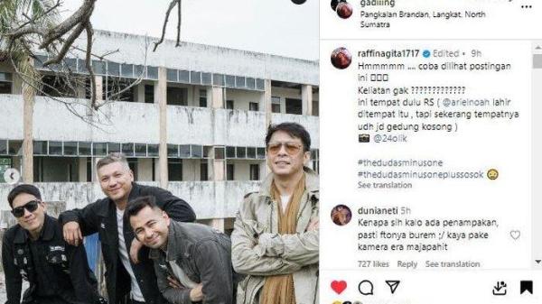 Raffi Ahmad, Gading Marten, Desta dan Ariel NOAH di depan rumah sakit seram.