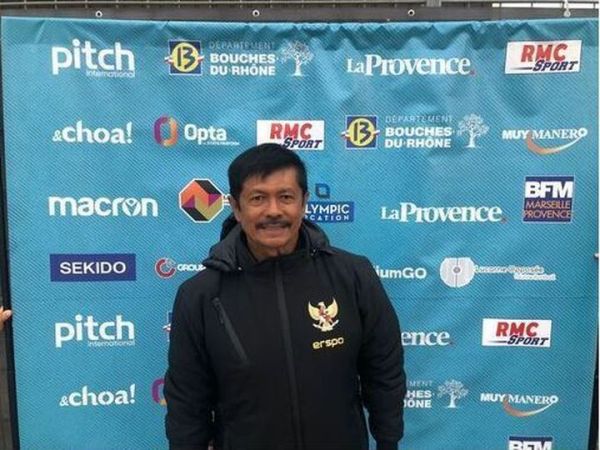 Pelatih timnas U-20 Indonesia, Indra Sjafri pasca laga lawan Italia di Toulon Cup 2024, Selasa (12/6/2024).
