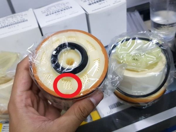 Rongga Filter Kertas di Filter Solar Orisinal Lebih Rapat