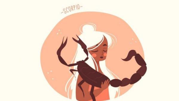 Ilustrasi simbol zodiak Scorpio.