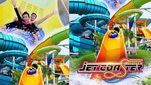 Jet Coaster Slide wahana di Hawai Waterpark Malang