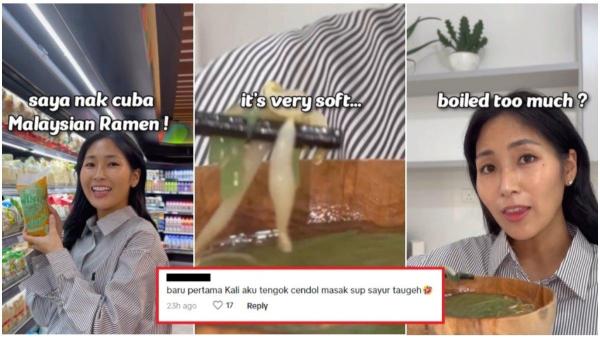 Sora menciptakan ramen dari cendol.