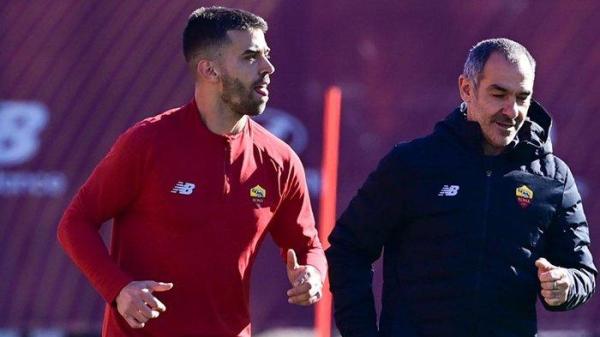 Pemain AS Roma Leonardo Spinazzola mulai menjalani latihan bersama AS Roma
