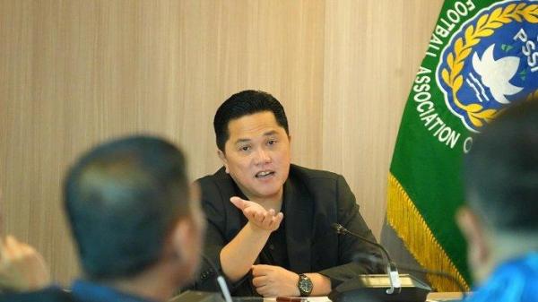 Ketua Umum PSSI, Erick Thohir memimpin rapat Exco PSSI, Rabu (3/4/2024) di Jakarta.