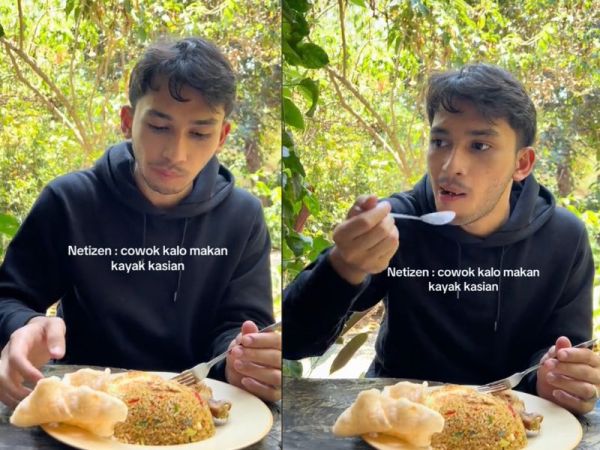 Netizen Ramai Sebut Cowok Lagi Makan Terlihat 'Kasihan', Ini Kata Mereka