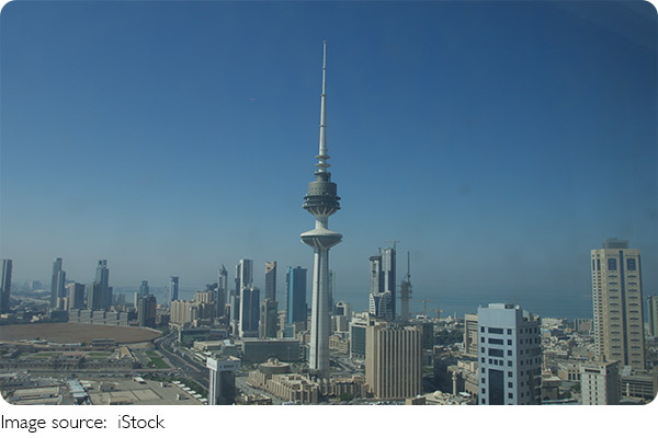 Cidade de Kuwait em alta