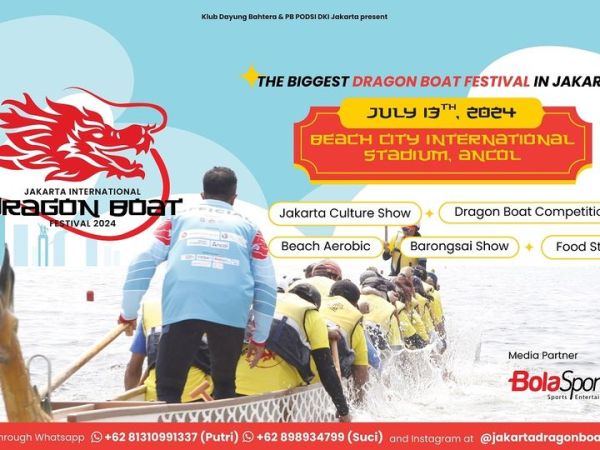 Jakarta International Dragon Boat Festival 2024 akan diselenggarakan pada Sabtu (13/7/2024) di Beach City International Stadium, Ancol, Jakarta Utara. 