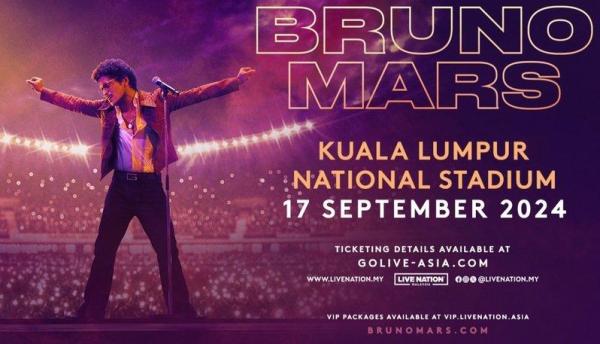 Konser Bruno Mars di Kuala Lumpur, Malaysia.