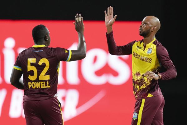 West Indies’ Roston Chase and Rovman Powell. West Indies’ Roston Chase and Rovman Powell.