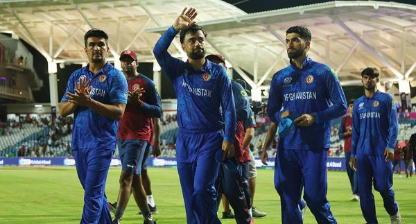 Team Afghanistan after its loss to South Africa in the semifinal. Team Afghanistan after its loss to South Africa in the semifinal.