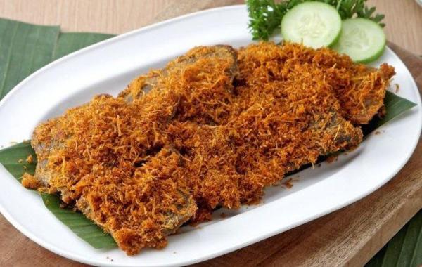 Daging gepuk serundeng.