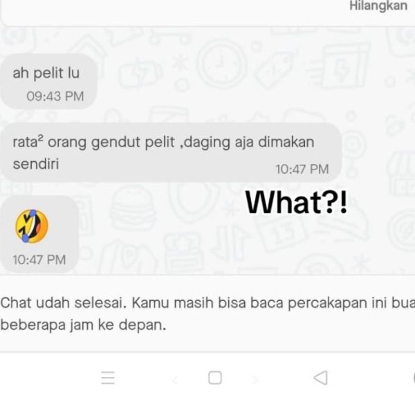 Parah! Pelanggan Ojol Alami Body Shaming Saat Pesan Makanan Online