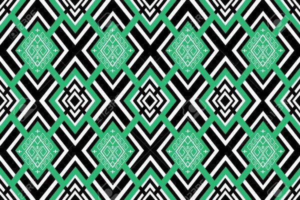 Desain batik dari bangun segi banyak.