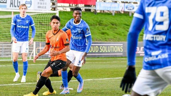 Pemain bintang Timnas Indonesia, Marselino Ferdinan menjalani laga debut bersama KMSK Deinze di divisi 2 Liga Belgia di Stadion Burgermeester Van De Wiele
