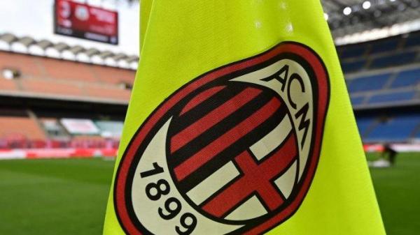 Logo AC Milan di stadion San Siro di Milan
