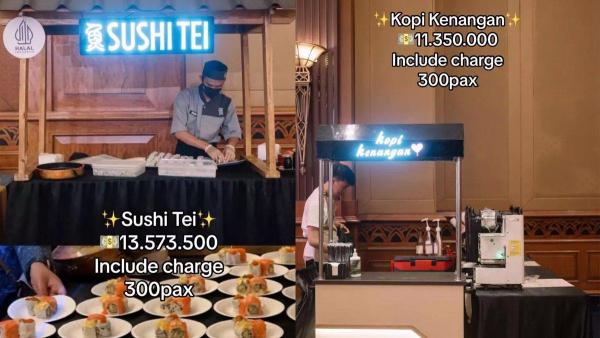 Menu makanan yang ada di pernikahan Syifa