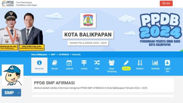 Situs PPDB Balikpapan 2024 Jenjang SMP