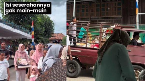 Kisah pertunangan bocah di Kalimantan Tengah viral, diarak bak sepasang pengantin digelar meriah (Instagram/kkn100_desasugihan)