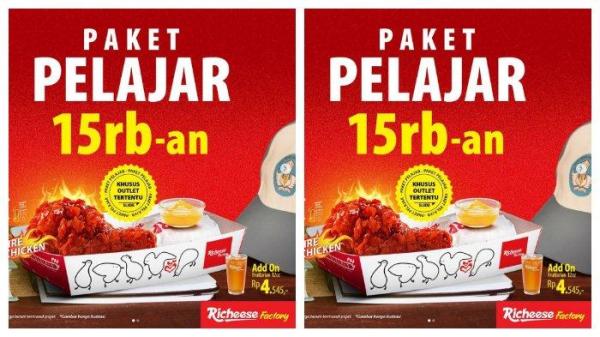 Promo spesial paket pelajar Richeese Factory