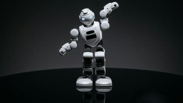 Ilustrasi robot yang bekerja di perusahaan.