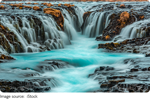 Das blaue Wunder Bruarfoss