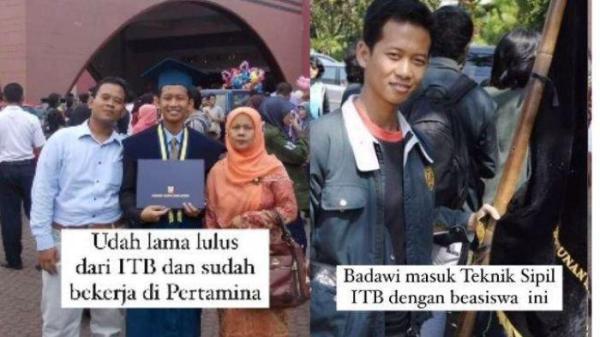 Penjual gorengan bangga anaknya lulus (Instagram)