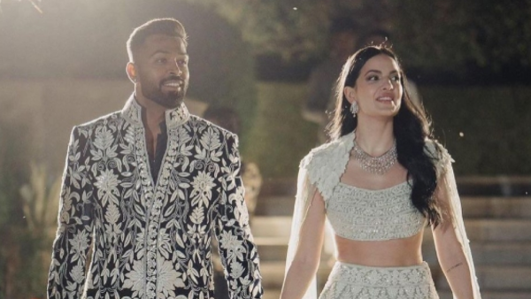 Hardik Pandya with Natasha Stankovic