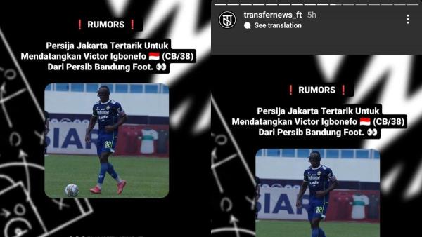 RUMOR - Bek veteran Persib Bandung, Victor Igbonefo dikabarkan masuk radar Persija Jakarta jelang Liga 1 2024 kelak.