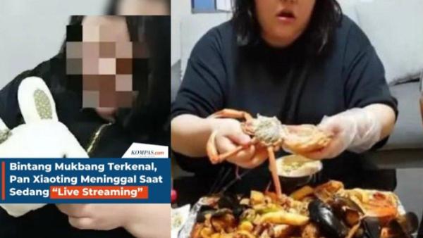 Kronologi Pan Xiaoting kreator konten di China meninggal dunia saat live mukbang selama 10 jam nonstop.