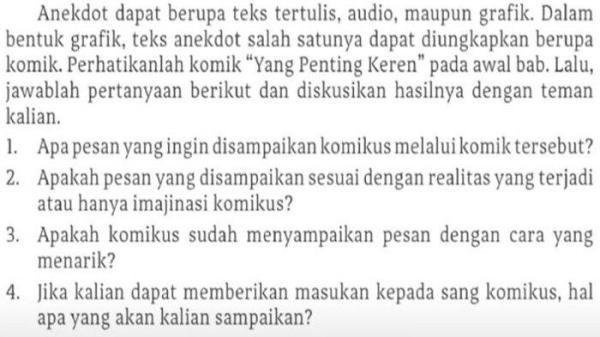 Kunci Jawaban Bahasa Indonesia Kelas 10 Halaman 29 Kurikulum Merdeka