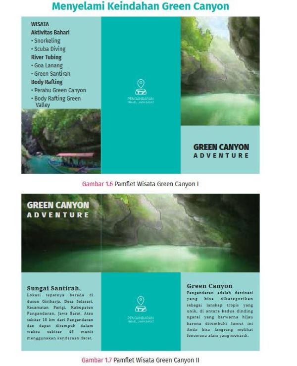 Pamflet Menyelami Keindahan Green Canyon
