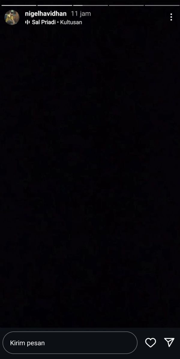 Unggahan Nigel di Instagram pasca dituding jadi selingkuhan Sarwendah.
 