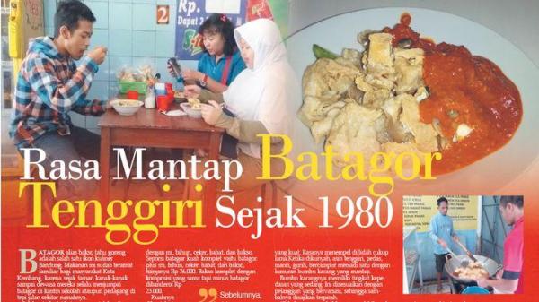 RASA TENGGIRI -- Batagor H Darto di Jalan Ir H Juanda (Dago) No 200, Kota Bandung memiliki rasa tenggiri yang kuat. Rasanya menempel di lidah cukup lama.