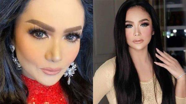 Krisdayanti selalu berpenampilan glamor termasuk saat di rumah.