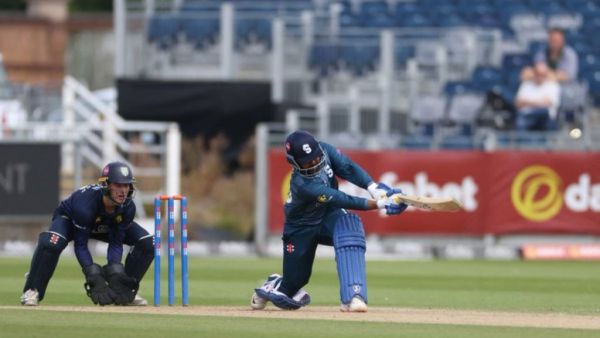 6,6,6,6,4,4,4,4,4.... Prithvi Shaw again created havoc in England's county, created history in just 59 balls by thrashing the Englishmen 2