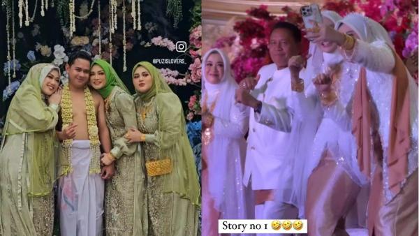 Keakraban tiga ibu mertua Putri Isnari