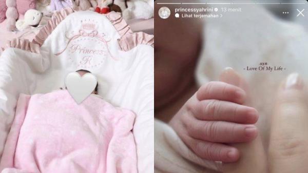 Penampakan bayi Syahrini dan Reino Barack diperlihatkan.