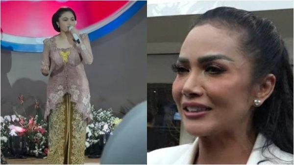 Krisdayanti memberikan dukungan untuk sang anak, Amora Lemos saat tampil nyanyi di acara HUT ke-57 ASEAN. 