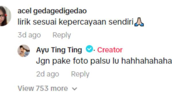 Balasan Ayu Ting Ting saat Bilqis dicibir netizen gara-gara nyanyi lagu Korea (4)