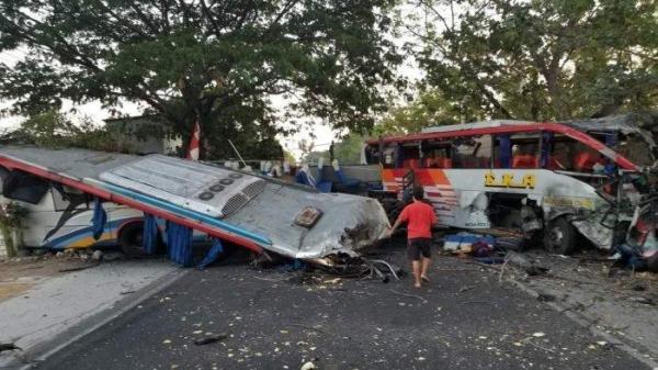 Ilustrasi kecelakaan bus