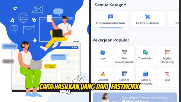 Cara Hasilkan Uang dari Aplikasi Fastwork, Cocok untuk Freelancer, bisa menentukan harga dan jasa yang sesuai kemampuan.