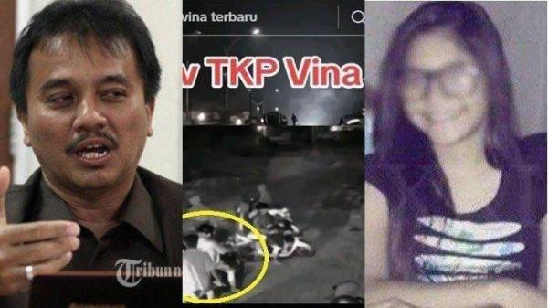 Kolase foto Roy Suryo dan CCTV Kasus Vina Cirebon. Kejanggalan CCTV Kasus Vina Cirebon Diungkap Pakar Telematika Roy Suryo.
