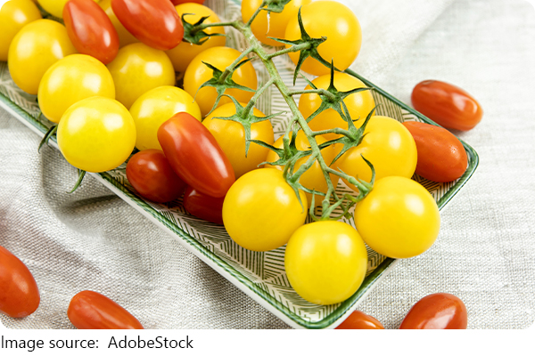 Gesund mit gelben Tomaten